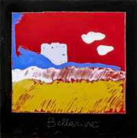 1986<br>Bellariva<br>pittura industriale, tempera, gessetto su tela<br>cm 100x100
