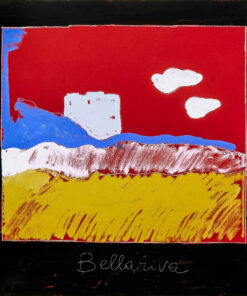 1986<br>Bellariva<br>pittura industriale, tempera, gessetto su tela<br>cm 100x100