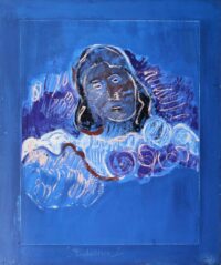 1986<br>Bellaria<br>pittura industriale, tempera, olio, gessetto su tela<br>cm 120x100