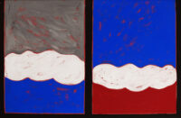 1986<br>' Finestra '<br>pittura industriale, tempera, vernice su tela<br>cm 70x100