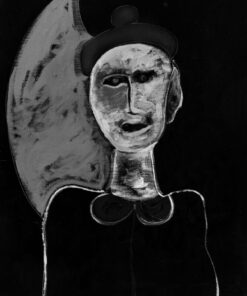 1986<br> pittura industriale, tempera, gessetto su tela<br>cm 80x60