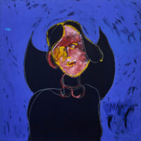 1986<br>'Matteo Abate Priore'<br>pittura industriale, tempera, gessetto su tela<br> cm 100x100