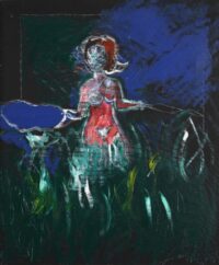 1986<br>pittura industriale, tempera, gessetto su tela<br> cm 60x50