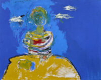 1986<br>Antonella<br>pittura industriale e tempera su tela<br>cm 80x100