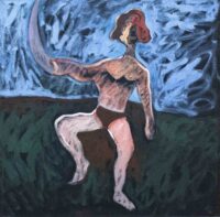 1986<br>pittura industriale, tempera, gessetto su tela<br>cm 100x100