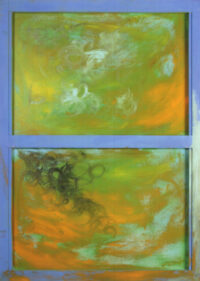 1986<br> New realist<br>tempera e telaio di legno su tela<br> cm 100x70