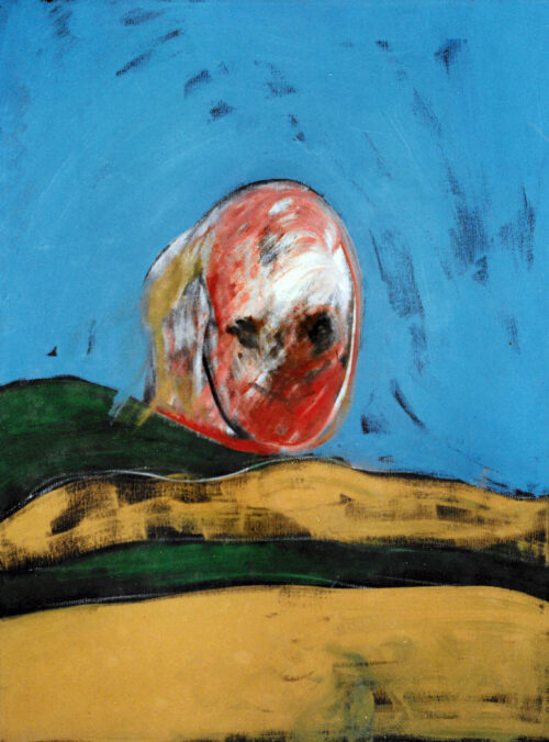 1986<br>pittura industriale, tempera, gessetto su tela<br>cm 100x70