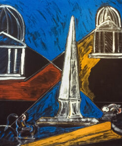 1986 25 luglio<br>pittura industriale, tempera, matita su tela<br> cm 100x120