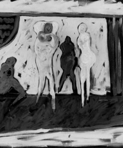 1986<br> 'Giallo rosso a Salvatore Cono'<br>pittura industriale, tempera, gessetto su tela<br> cm 100x80