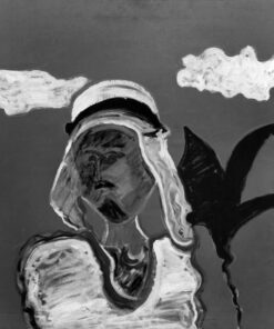 1986<br> Lawrence d'arabia<br>pittura industriale, tempera, gessetto su tela<br> cm80x80