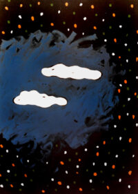 1986<br>pittura industriale, tempera, gessetto su tela<br>cm 80x60