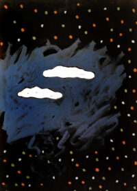 1986<br>pittura industriale, tempera, gessetto su tela<br>cm 80x60