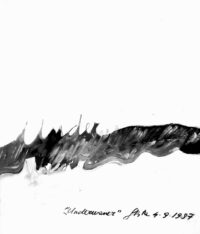 1987 4, 9<br>Underwasser<br>pittura industriale, tempera, pennarello su tela<br> cm 60x50