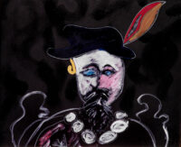 1987<br>pittura industriale, tempera, gessetto su tela<br>cm 50x60