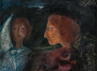 1987<br>tecnica mista su cartoncino<br> cm 30x40