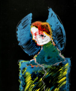 1987<br>Souvenir de Emile Degas<br>pittura industriale, tempera, gessetto su tela<br>cm 70 x40<br><br>