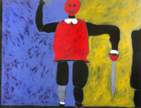 1987<br>pittura industriale, tempera, gessetto su tela<br> cm 140x180