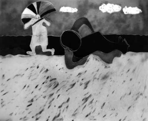 1987<br>Antibes il 17 maggio 1911<br>pittura industriale, tempera, gessetto su tela<br> cm 130x160