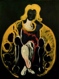 1987<br>pittura industriale, tempera, gessetto su tela<br>cm 80x60