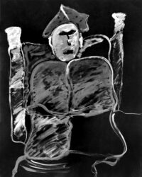 1987<br>pittura industriale, tempera, gessetto su tela<br> cm 100x80