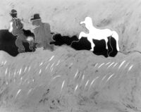 1987<br>pittura industriale, tempera, gessetto su tela<br> cm 100x120x