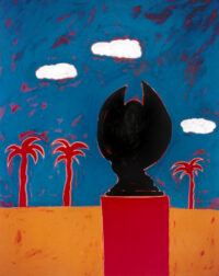 1987<br>' Miraggi '<br>pittura industriale, tempera, matita su tela<br>cm 80x60