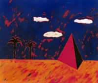 1987<br>pittura industriale, tempera, matita su tela<br>cm 60x70