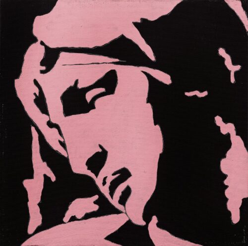 1978<br>tempera, pennarello, proiezione fotografica su tela<br>cm 40x40