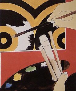 1965<br>Giallo di cadmio<br>smalto industriale e pennarello su tela<br>cm 130x100