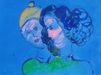 1987<br> A Shareen Blair<br>tempera e grafite su tela<br> cm 60x80